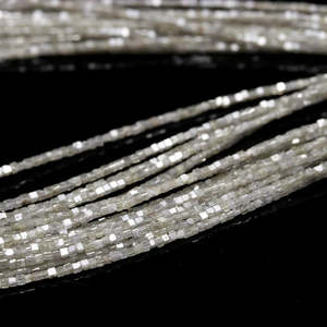 Brins de diamants facettés blancs naturels fantaisie 1,5-2,5 mm, perles de diamants cubiques blancs, diamants en vrac - Product Image 4