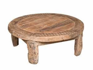 Table Basse Vintage en Bois Massif Indien Authentique et Écologique, Faite à la Main, Multi-Usages, pour Salle à Manger ou Hôtel - Product Image 2