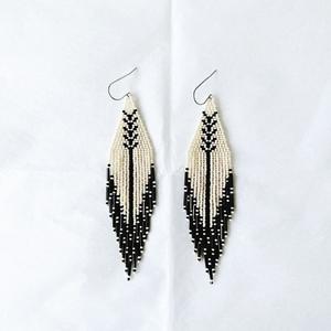 Pendientes de estilo bohemio con borla larga de tacto moderno, joyería de cuentas de semillas de cristal tejidas a mano para mujer para boda y Aniversario - Product Image 6