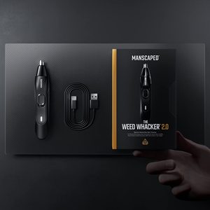 Tondeuse de Précision Rechargeable pour Poils du Visage Duo, Alimentation USB et Électrique, Étanche IPX7, pour Nez, Oreilles et Barbe, avec Prise US - Product Image 1