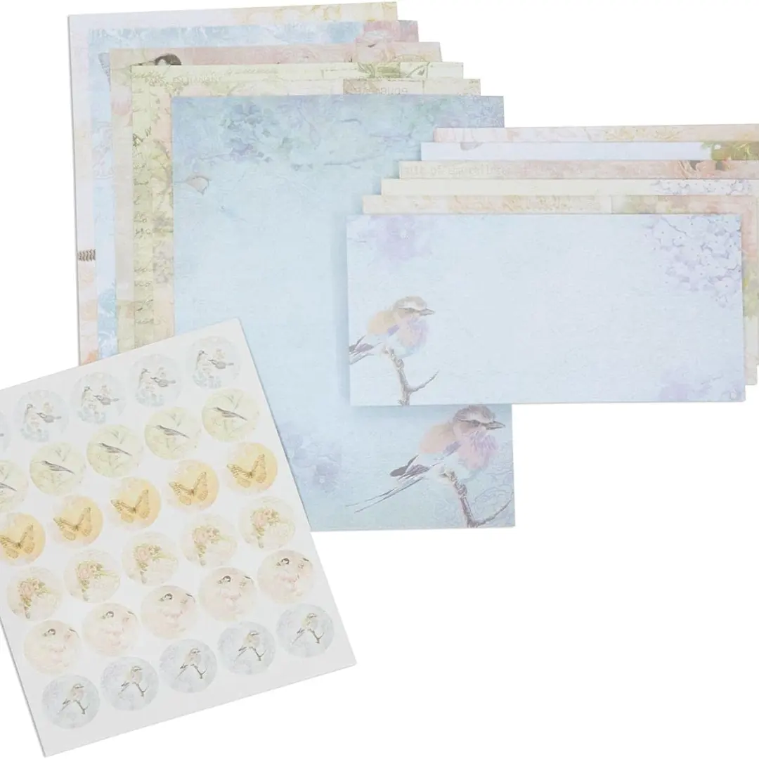 Papel Vintage Plano Sobre Papel Bloemen Para Escribir Cartas Juego De Papel De Cartas Y Sobres Cajas Personalizadas