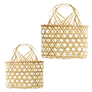 CESTA DE REGALO DE BAMBÚ hecha a mano duradera para embalaje y almacenamiento ecológicos, decoración del hogar, artesanías de Vietnam - Product Image 1