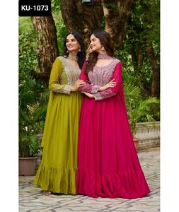 Nouveau Designer Star Georgette Anarkali Style Prêt à Porter Fantaisie Robes avec Dupatta à Bas Prix Mariage et Festival Porter Costume - Product Image 1