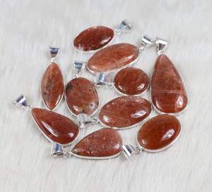 จี้พลอยซันสโตนธรรมชาติห้อยคอสร้อยคอเครื่องประดับผู้หญิงจี้เครื่องประดับจี้เครื่องประดับ Boho - Product Image 4