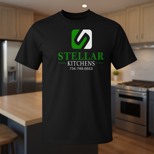T-shirt Stellar Kitchens noir, vêtements promotionnels - Product Image 3