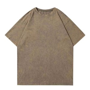 Camiseta Unisex Color sólido Logotipo personalizado Alta calidad 100% Algodón Tamaño grande Manga corta - Product Image 1