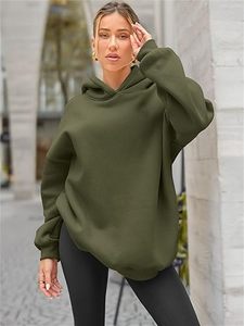Sweat à capuche surdimensionné personnalisé unisexe pour femmes en coton de haute qualité conçu pour les vêtements grande taille Logo avant Position - Product Image 6