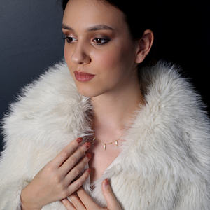 Cadena de bolas de forma única, collar de coctelera de piedra de circón, joyería de plata de ley 925 hecha a mano turca - Product Image 3