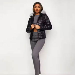 Veste matelassée légère et personnalisée de haute qualité style hiver imperméable pour femmes et hommes col à capuche décontracté vente en gros - Product Image 3