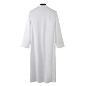 Robe de prière musulmane d'hiver pour hommes Jubba Thobe Thawb Jubbah Kurta Galabia Manteau Imame Vêtements arabes pour adultes Saisons printemps automne - Product Image 2