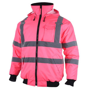 Venta al por mayor reflectante ciclismo desgaste impermeable lluvia general chaquetas de alta visibilidad reflectante trabajo OEM amarillo fluorescente - Product Image 1