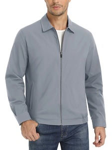 เสื้อแจ็กเก็ตผ้าสักหลาดลายสก๊อตแบบย้อนยุคของผู้ชายเสื้อกันลมแขนยาวแบบลำลองสำหรับฤดูใบไม้ผลิและฤดูใบไม้ร่วง - Product Image 5