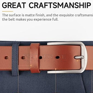 Ceinture personnalisée homme boucle ardillon ceinture noire et portefeuille en cuir coffret cadeau ceinture en cuir de vache à vendre 2024 - Product Image 3