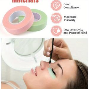 Cinta Adhesiva de Espuma de Polietileno Personalizada, Color Rosa Intenso, para Piel Sensible, Cinta de Gel de Silicona para Pestañas, Cinta Adhesiva para Pestañas de Colores Azul y Negro para Extensión de Pestañas - Product Image 6