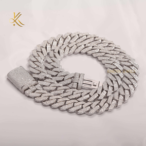 Cadena Urbana de Estilo Hip Hop con Impresionantes Detalles de Diamantes Moissanite para Entusiastas de la Joyería con Estilo - Product Image 5