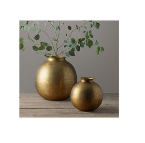 Florero de aluminio hecho a mano Nueva mesa de diseño Florero decorativo en forma redonda Centro DE MESA DE BODA Maceta - Product Image 4