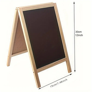 Hai mặt có thể đảo ngược a-khung gỗ Bảng Phấn freestanding bàn <span class=keywords><strong>menu</strong></span> Board tin nhắn đám cưới dấu hiệu Đảng Memo Bảng phấn - Product Image 5