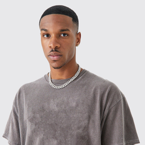 Nouveaux t-shirts délavés à l'acide à manches courtes de taille adulte à la mode pour hommes t-shirts délavés à l'acide de couleur personnalisée - Product Image 4