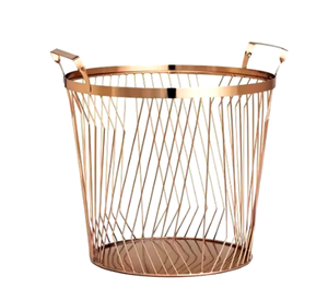 Nouveauté chaude nouveau conçu maison cuisine décor panier de rangement ferme poignée fil métal fabriqué avec poignée pour le stockage de l'épicerie alimentaire - Product Image 4