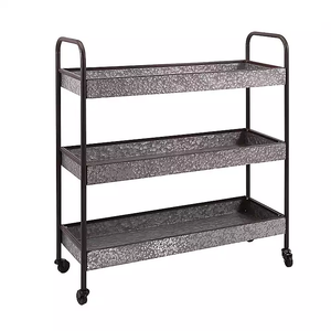 Hot <b>Sale</b> Best Price Quality Modern Metal Iron Bar Cart Decorative Home Hotel Coffee Table Living Room Decorative Furniture - Product Image 1