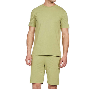 Ensemble de survêtement décontracté pour homme, shorts d'été, respirant, 100% coton, style streetwear - Product Image 1