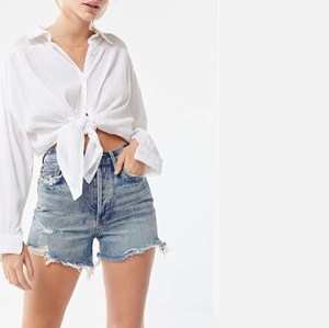 Venta al por mayor precio barato pantalones cortos de las mujeres pantalones cortos de mezclilla de las mujeres de encargo de la vendimia rasgado por encargo de las mujeres de mezclilla - Product Image 5