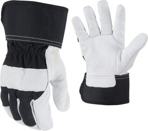 Gants de travail pour hommes en cuir de vachette personnalisés de haute qualité, gants de sécurité pour la construction industrielle - Product Image 1
