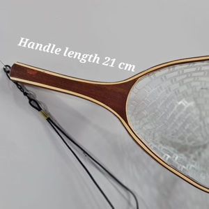 Filet d'atterrissage de pêche à la mouche en plein air Filet à truite Cadre en bois avec filet en caoutchouc Filet coulé à la main Thor Filet de pêche à la truite - Product Image 1