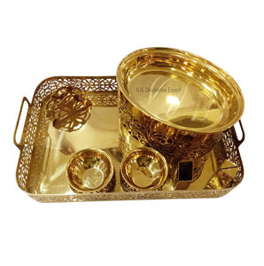 Matte Black Designer <b>Food</b> <b>Warmer</b> <b>Tray</b> Modern Fancy Design Hand Crafted <b>Tray</b> <b>for</b> Home Decoration and Wedding Dinner Serving <b>Trays</b> - Product Image 6