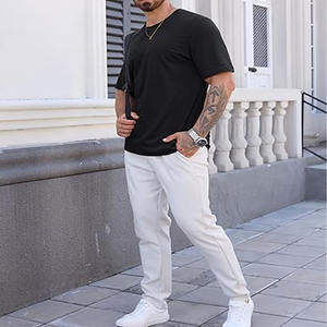 High Quality Summer Plain 100% Pique Cotton Custom Men's Tshirts LOGO Print t Shirt Men's T-shirt Stock by <b>Dress</b> <b>Sports</b> - Product Image 4