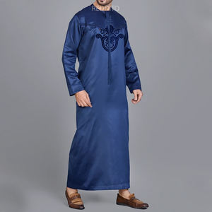 Ropa Islámica al por Mayor, Thobe, Nueva Moda Kuwaití, Marroquí, Árabe, Musulmana, Jubba, Caftán, Daffah, Abaya, Talla Grande, Algodón para Hombre - Product Image 1
