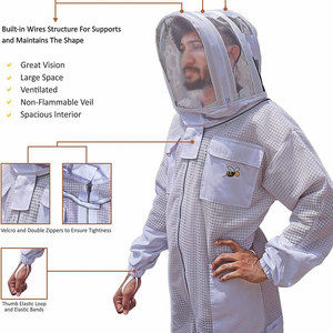 Traje de Apicultura de Alta Calidad, Cómodo y Transpirable, con Malla Protectora, Traje de Seguridad Moderno para Apicultura - Product Image 5