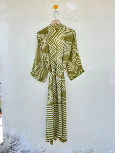 Robe Kimono en Soie à Séchage Rapide et Lisse, Fait à la Main, Taille Libre, Été, Automne Printemps, 100% - Product Image 4