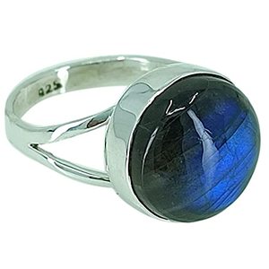 925 Sterling Silver Handmade <b>Ring</b> <b>Labradorite</b> Boho Style November Birthstone Geometric Pattern Perfect Gift for Her Birthday - Product Image 1