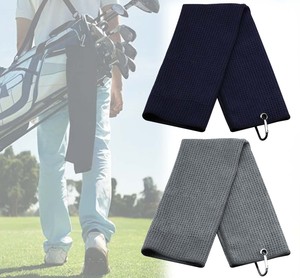 Serviette de golf personnalisée avec clip, serviette de golf en microfibre, séchage rapide, absorbante, serviette de sport pour sacs de clubs de golf, entraînement en plein air - Product Image 6
