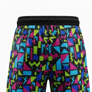 กางเกงขาสั้นกีฬาผู้ชาย ผ้าตาข่าย ระบายอากาศได้ดี พิมพ์ลายกราฟิกแบบซับลิเมชั่น สำหรับการฝึกซ้อมระดับมืออาชีพ มีกระเป๋าข้างลึก - Product Image 4
