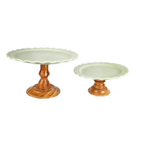 Latest Design Galvanized Snacks Server With <b>Glass</b> Lid and Wooden Handle for Restaurants and Hotels Kitchen Accessories - Product Image 6