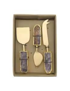 Juego de servidor de queso con mango de Latón chapado en oro elegante, utensilios de cocina para cortar queso, accesorio de cocina elegante - Product Image 4