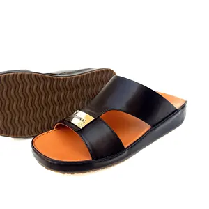 Sandales en cuir pour hommes pantoufles arabes sandales arabes chaussures du golfe véritable Original nouvelle tendance