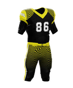 Maillot d'uniforme de football américain personnalisé authentique en maille respirante avec longueur de manches courtes de grande taille - Product Image 5