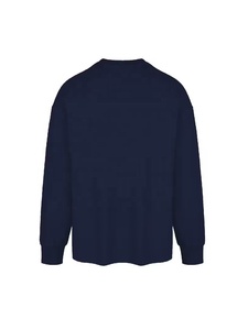 เสื้อสเวตเชิ้ตคอกลมแขนยาวสีกรมท่าพิมพ์ลายกากบาทแบบมินิมอลสำหรับผู้ชาย พิมพ์ลายตามสั่ง ผ้าฝ้าย 100% ทรงปกติ ใส่ได้ในฤดูใบไม้ร่วง - Product Image 2