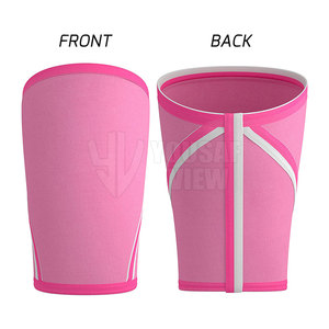 Prix de gros 100% polyester haltérophilie genouillères pour hommes bandage genouillère manches musculation genouillères - Product Image 3