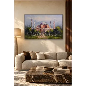 Impresión en Lienzo de Fida, Estilo Pintura al Óleo, Hagia Sophia y Carritos en su Jardín - Product Image 2