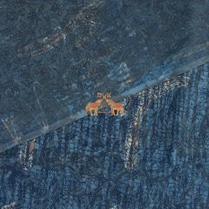 Nouvelle arrivée, tissu en coton biologique écologique, imprimé oiseaux indigo, pour robes, costumes, hauts, tuniques, jupes, rideaux - Product Image 2