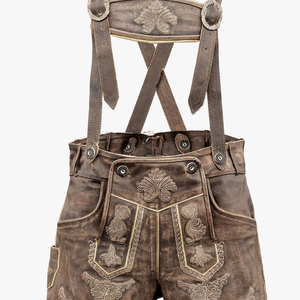 2025 Diseño personalizado Bavarian Lederhosen Color sólido Pantalones cortos para hombres Pantalones cortos para mujeres Mejor servicio OEM al por mayor Proveedor internacional - Product Image 4