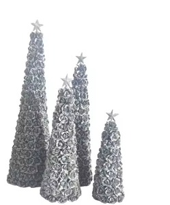 Ensemble de 3 décorations de Noël en bois de haute qualité, forme moderne personnalisée, luxe, arbre de Noël - Product Image 5