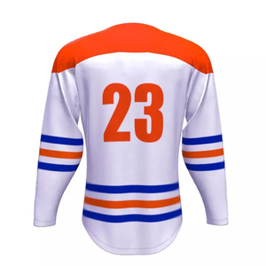 Maillot de hockey sur glace en polyester de haute qualité, impression par sublimation, logo brodé, maillots de football personnalisés, maillot de hockey sur glace - Product Image 6