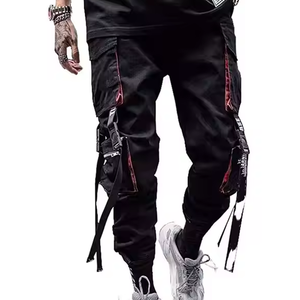 Pantalon cargo multi-poches de haute qualité pour hommes, logo personnalisé, pantalon cargo droit uni, pantalon pour hommes - Product Image 6