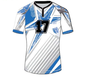 Maillot de rugby unisexe personnalisé en sublimation, fabriqué en usine, prix abordables, logos personnalisés, 100 % polyester, séchage rapide, col rond - Product Image 3