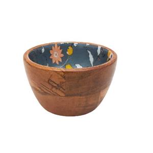 Bol tourné à la main en résine de bois rustique, bol en résine et en bois pour servir des aliments au prix de gros en gros de l'Inde - Product Image 5